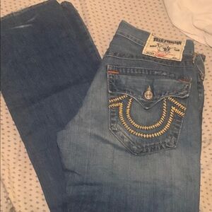 True Religion Men's Blue Boot Cut Jeans